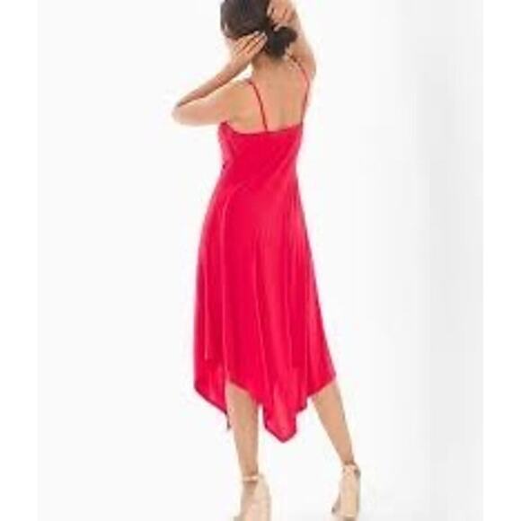 Soma scarf hem midi dress bliss fabric supple soft layers red size L - Picture 2 of 6